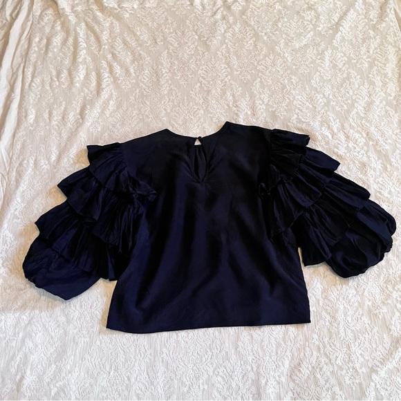 Marie Oliver Ferne ruffle sleeve top - Picture 8 of 9
